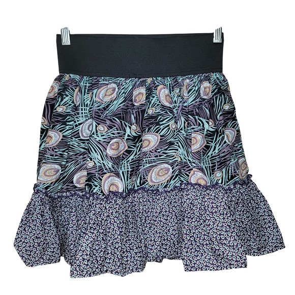 Xhilaration Women M Tiered 100%Cotton Prairie Cottagecore Boho Y2K Mini Skirt - Picture 6 of 6